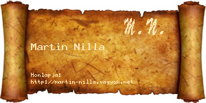 Martin Nilla névjegykártya